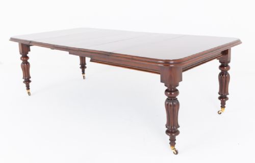WILLIAM IV MAHOGANY 3 LEAF EXTENDING DINING TABLE - ADDITIONAL PHOTO 6