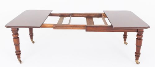 WILLIAM IV MAHOGANY 2 LEAF EXTENDING DINING TABLE - ADDITIONAL PHOTO 3