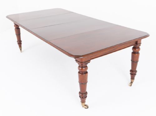WILLIAM IV MAHOGANY 2 LEAF EXTENDING DINING TABLE - ADDITIONAL PHOTO 6