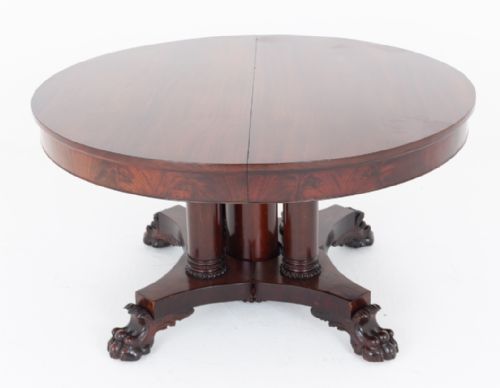 IMPRESSIVE MAHOGANY SPLIT BASE DINING TABLE - ADDITIONAL PHOTO 10