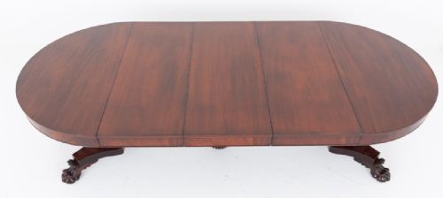 IMPRESSIVE MAHOGANY SPLIT BASE DINING TABLE - ADDITIONAL PHOTO 7