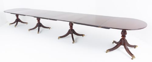 Amazing Regency Revival Mahogany 22 -24 Seat Dining Table