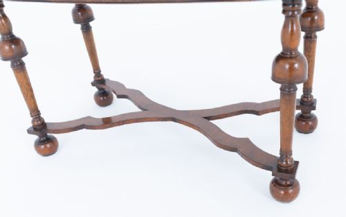 WALNUT CAROLEAN STYLE SIDE TABLE - ADDITIONAL PHOTO 3
