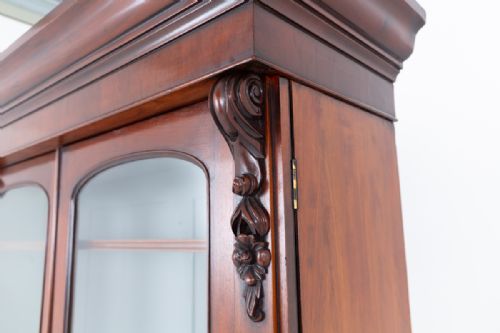 LARGE VICTORIAN MAHOGANY LIBRARY BOOKCASE - ADDITIONAL PHOTO 5