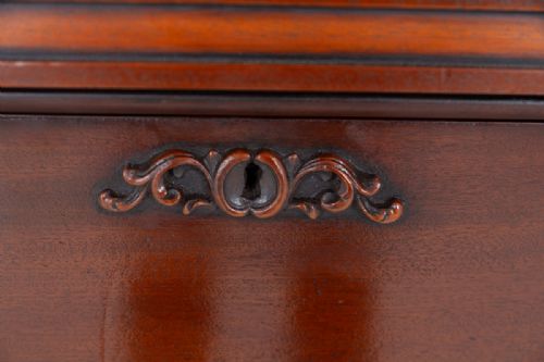 VICTORIAN MAHOGANY GLAZED SECRETAIRE BOOKCASE - ADDITIONAL PHOTO 5