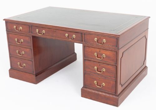 GEORGIAN REVIVAL MAHOGANY PARTNERS DESK - ADDITIONAL PHOTO 3