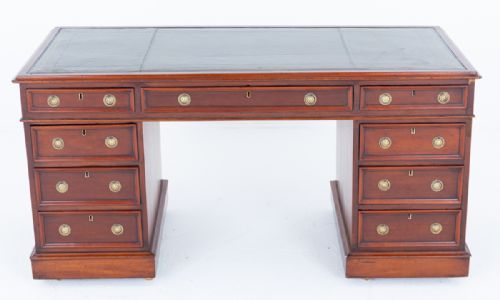 VICTORIAN MAHOGANY PARTNERS DESK - ADDITIONAL PHOTO 3