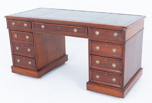 VICTORIAN MAHOGANY PARTNERS DESK - ADDITIONAL PHOTO 4