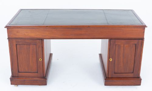 VICTORIAN MAHOGANY PARTNERS DESK - ADDITIONAL PHOTO 5