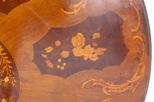 VICTORIAN STYLE WALNUT AND MARQUETRY CENTRE TABLE - ADDITIONAL PHOTO 3