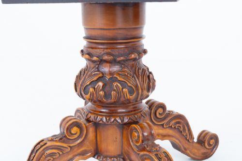 VICTORIAN STYLE WALNUT AND MARQUETRY CENTRE TABLE - ADDITIONAL PHOTO 6