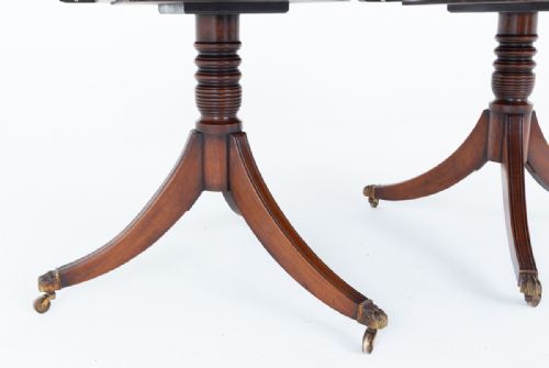 MAHOGANY REGENCY REVIVAL DINING TABLE - ADDITIONAL PHOTO 1