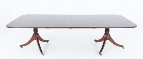 MAHOGANY REGENCY REVIVAL DINING TABLE - ADDITIONAL PHOTO 3