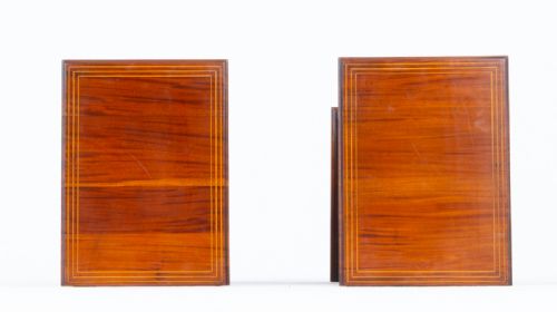 PAIR OF MAHOGANY INLAID CHEST OF DRAWERS - ADDITIONAL PHOTO 6