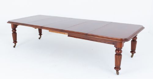 WILLIAM IV MAHOGANY 3 LEAF EXTENDING DINING TABLE - ADDITIONAL PHOTO 5