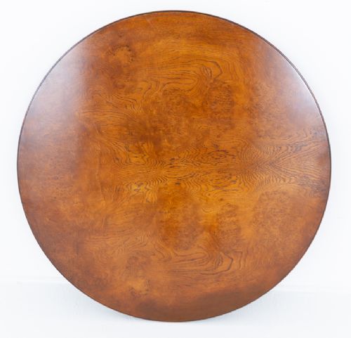 Figured Oak Regency Revival Dining Table View V