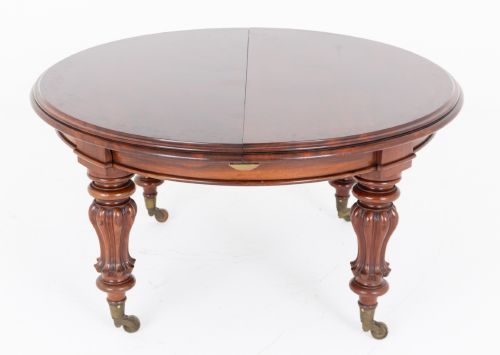 LARGE VICTORIAN MAHOGANY EXTENDING DINING TABLE - ADDITIONAL PHOTO 1