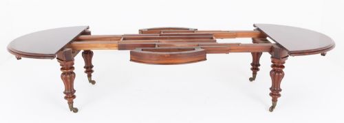 LARGE VICTORIAN MAHOGANY EXTENDING DINING TABLE - ADDITIONAL PHOTO 3