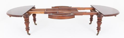 LARGE VICTORIAN MAHOGANY EXTENDING DINING TABLE - ADDITIONAL PHOTO 4