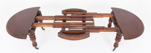 LARGE VICTORIAN MAHOGANY EXTENDING DINING TABLE - ADDITIONAL PHOTO 5
