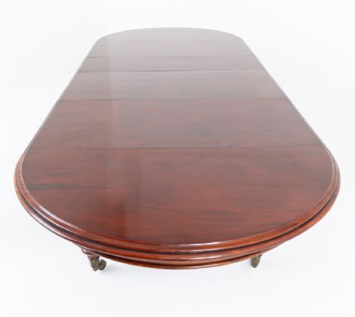 LARGE VICTORIAN MAHOGANY EXTENDING DINING TABLE - ADDITIONAL PHOTO 11