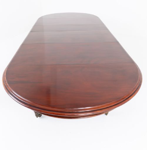LARGE VICTORIAN MAHOGANY EXTENDING DINING TABLE - ADDITIONAL PHOTO 12