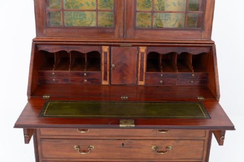 QUALITY GEORGIAN MAHOGANY BUREAU BOOKCASE - ADDITIONAL PHOTO 3