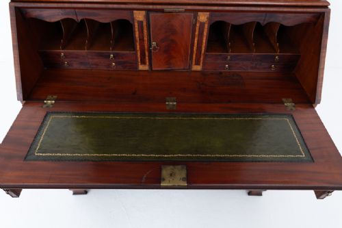 QUALITY GEORGIAN MAHOGANY BUREAU BOOKCASE - ADDITIONAL PHOTO 5