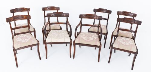 A GOOD SET OF 8 REGENCY MAHOGANY DINING CHAIRS - ADDITIONAL PHOTO 2