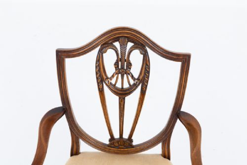 SET OF 8 MAHOGANY HEPPLEWHITE STYLE DINING CHAIRS - ADDITIONAL PHOTO 2