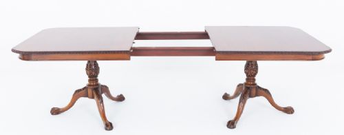 REGENCY REVIVAL MAHOGANY PEDESTAL DINING TABLE - ADDITIONAL PHOTO 5