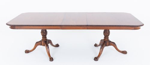 REGENCY REVIVAL MAHOGANY PEDESTAL DINING TABLE - ADDITIONAL PHOTO 6