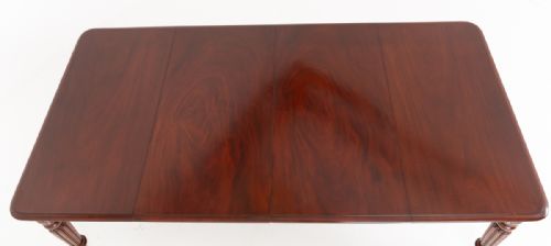 REGENCY MAHOGANY 2 LEAF EXTENDING DINING TABLE - ADDITIONAL PHOTO 7