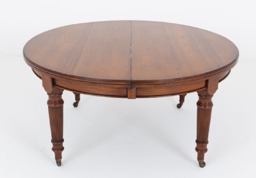 WALNUT 3 LEAF EXTENDING DINING TABLE - ADDITIONAL PHOTO 8