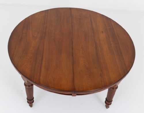 WALNUT 3 LEAF EXTENDING DINING TABLE - ADDITIONAL PHOTO 2