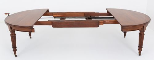 WALNUT 3 LEAF EXTENDING DINING TABLE - ADDITIONAL PHOTO 3