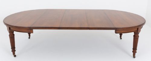 WALNUT 3 LEAF EXTENDING DINING TABLE - ADDITIONAL PHOTO 4