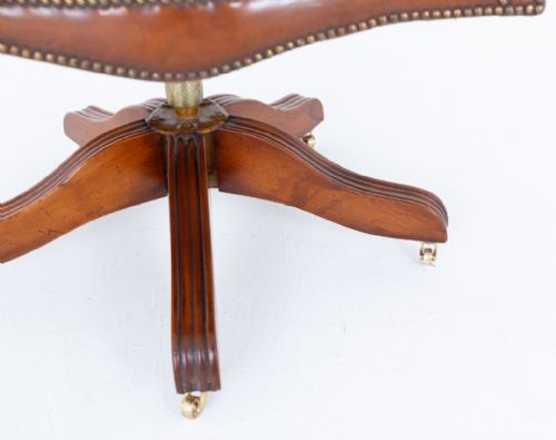 DEEP BUTTONED SWIVEL LEATHER DESK CHAIR - ADDITIONAL PHOTO 2