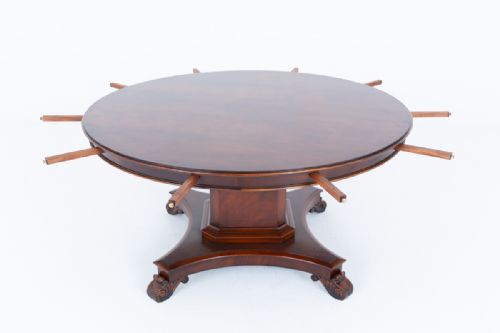 WILLIAM IV STYLE MAHOGANY EXPANDING DINING TABLE - ADDITIONAL PHOTO 7