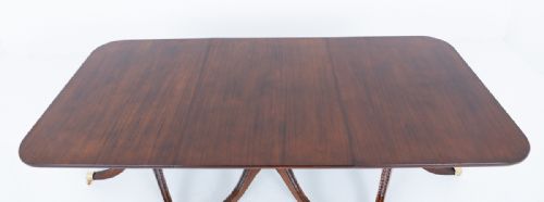 3 PEDESTAL MAHOGANY REGENCY STYLE DINING TABLE - ADDITIONAL PHOTO 6