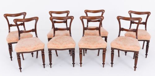 GOOD SET OF 8 WILLIAM IV MAHOGANY DINING CHAIRS - ADDITIONAL PHOTO 1