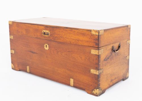 CAMPHOR WOOD MILITARY CAMPAIGN TRUNK