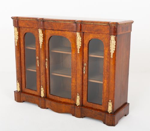 Wonderful Victorian Burr Walnut Credenza