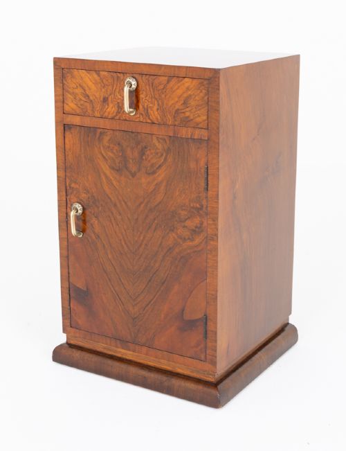 Art Deco Walnut Bedside Cabinet