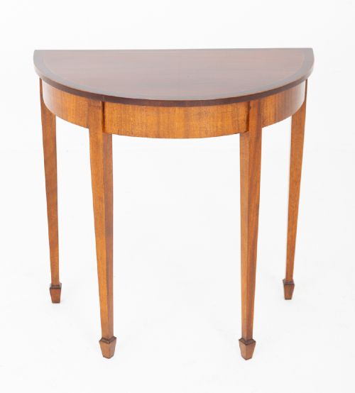 Mahogany Demi Lune Console Table