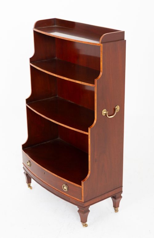 Good Quality Mahogany Waterfall Bookcase