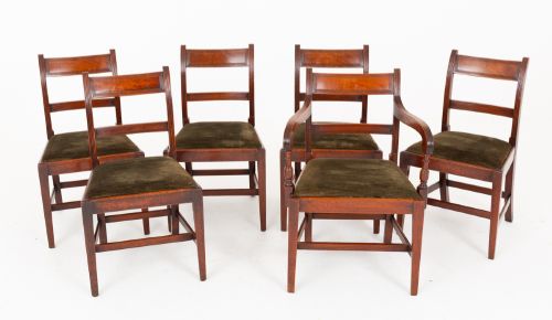 Set of 6 Georgian Mahogany Dining Chairs