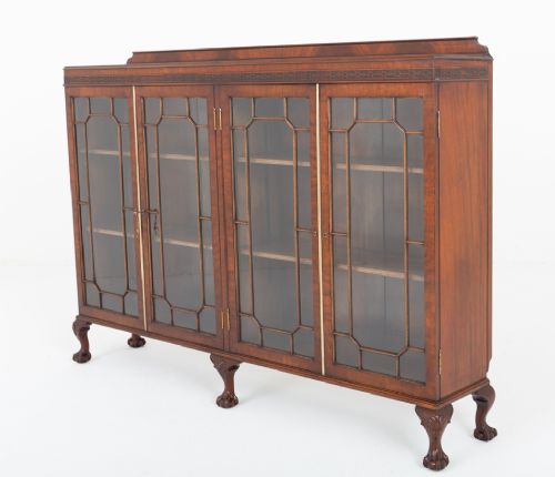 Mahogany Glazed Four Door Side Cabinet