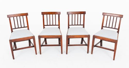 Set of 4 Georgian Mahogany Dining Chairs