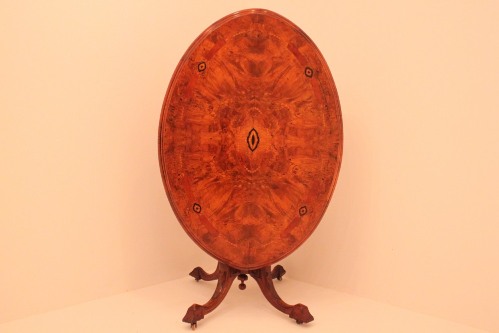 Victorian Burr Walnut Breakfast table